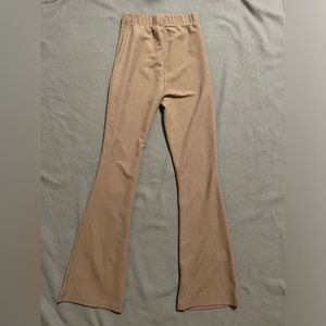 Camel colored ribbed flared pants